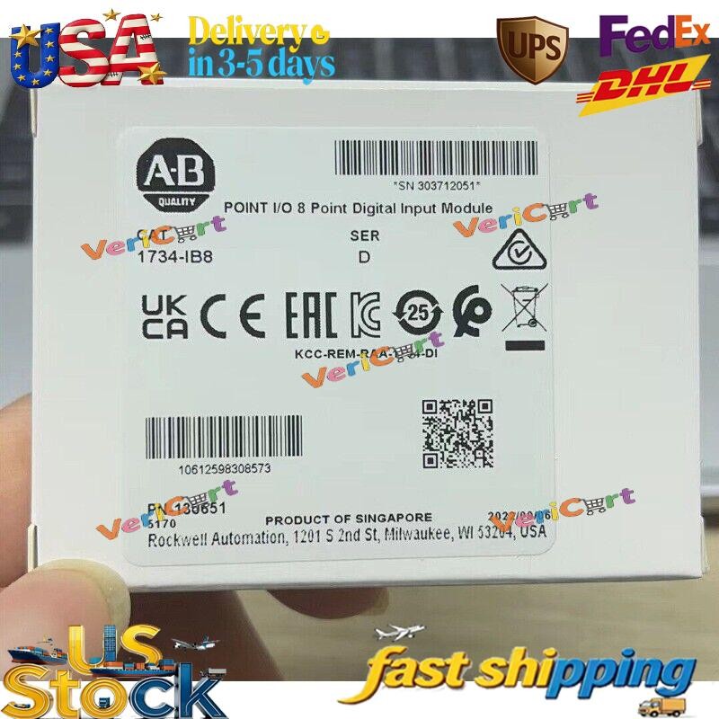 New Factory Sealed AB 1734-IB8 8 Point Digital Input Module 1734IB8 US Free Tax