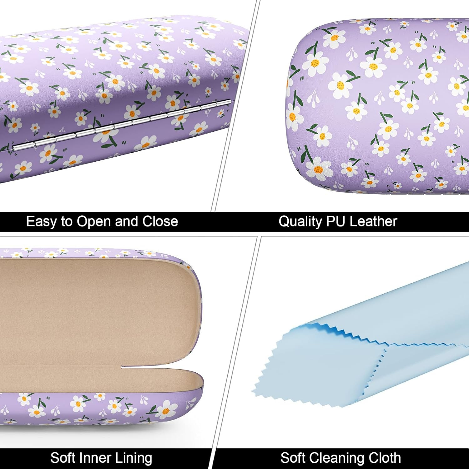 Eyeglasses Case, Hard Shell Protective Case for Glasses, Unisex for Women Men