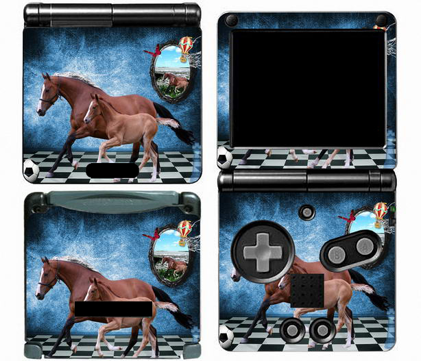 Horses 021 Vinyl Decal Skin Cover Sticker for Game Boy Advance GBA SP