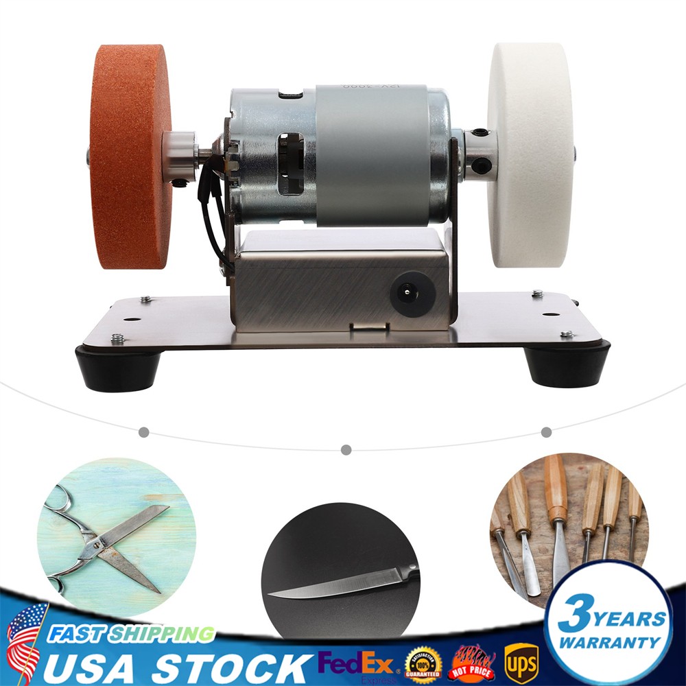 Electric Benchtop Grind Sander Adjustable Variable Speed Table Grinding Machine