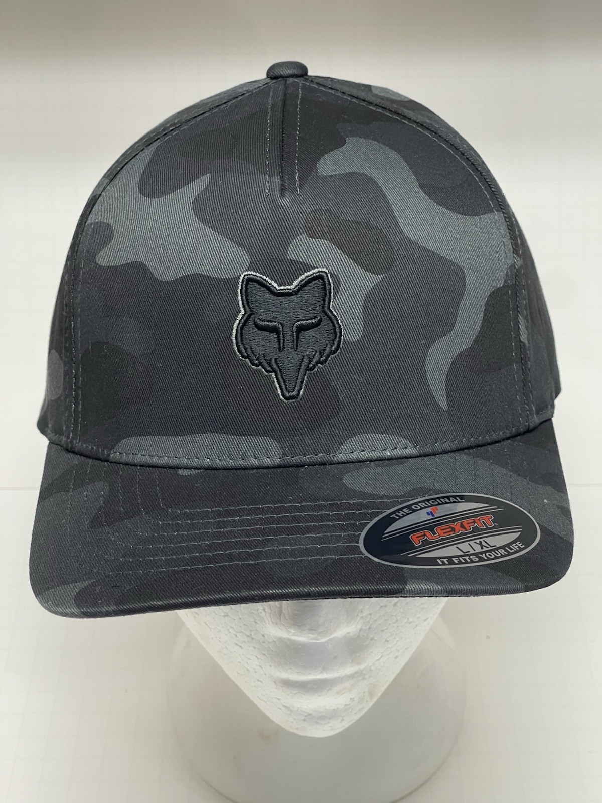 Fox Racing Fox Head Flexfit Hat Dark Camo Camouflage NWT