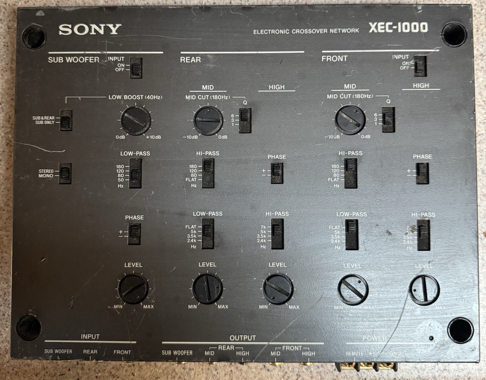 Sony XEC-1000 Electronic Crossover Network Car Audio Signal Processor
