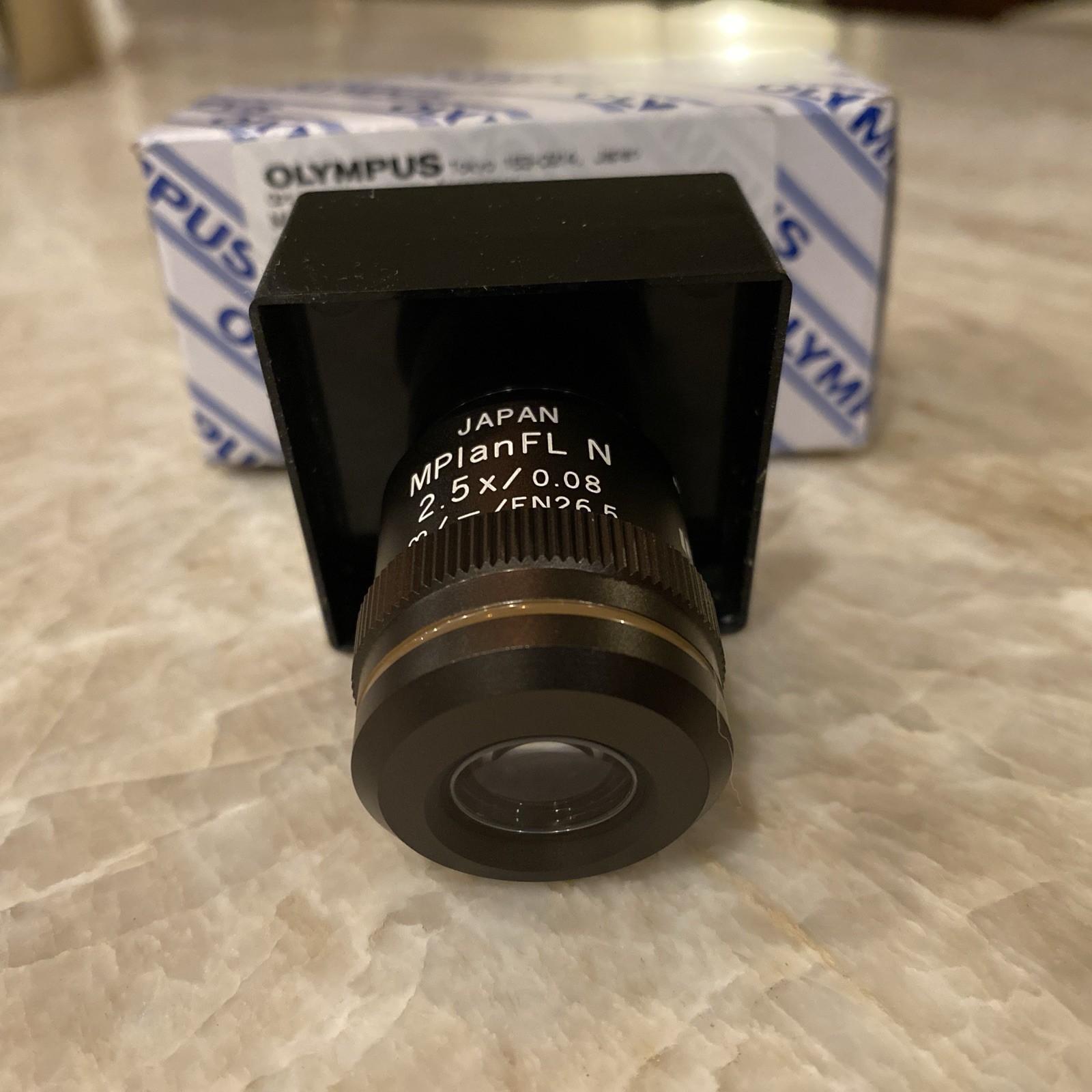 OLYMPUS Microscope Objective MPlanFL N 2.5x/ 0.08 New In Box MPLFLN2.5X