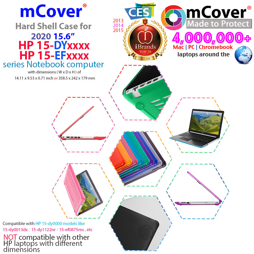 NEW mCover® Hard Shell Case for 2020+ 15.6" HP 15-DY/EF/DW/GWxxxx series Laptop