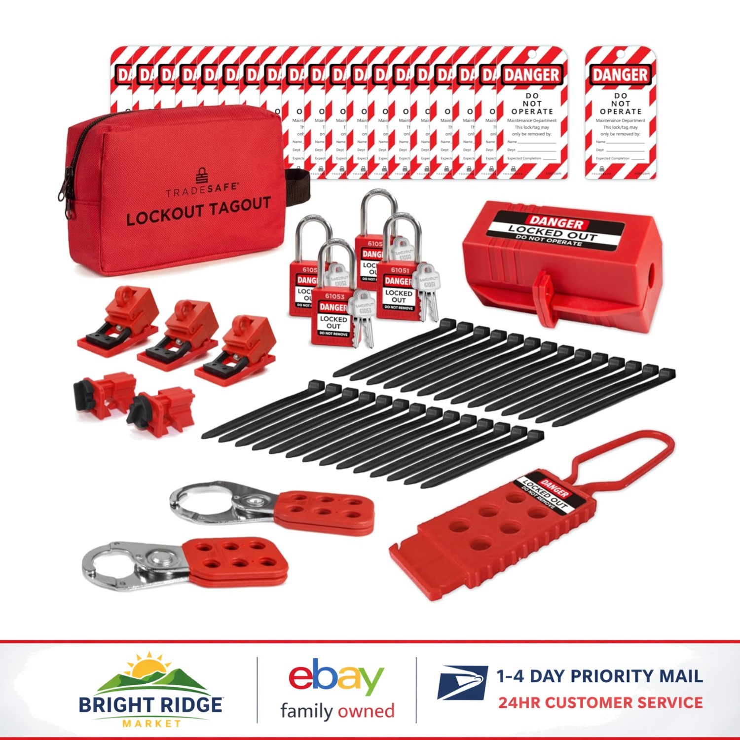 Comprehensive Lockout Tagout Kit for Electrical Safety and Maintenance Protocols