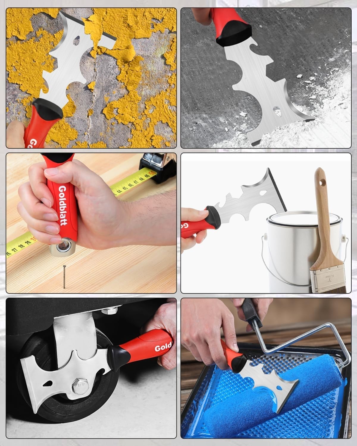 Versatile 14-in-1 Drywall Tool Kit - Includes Joint Knives, Scrapers & Mud Pan