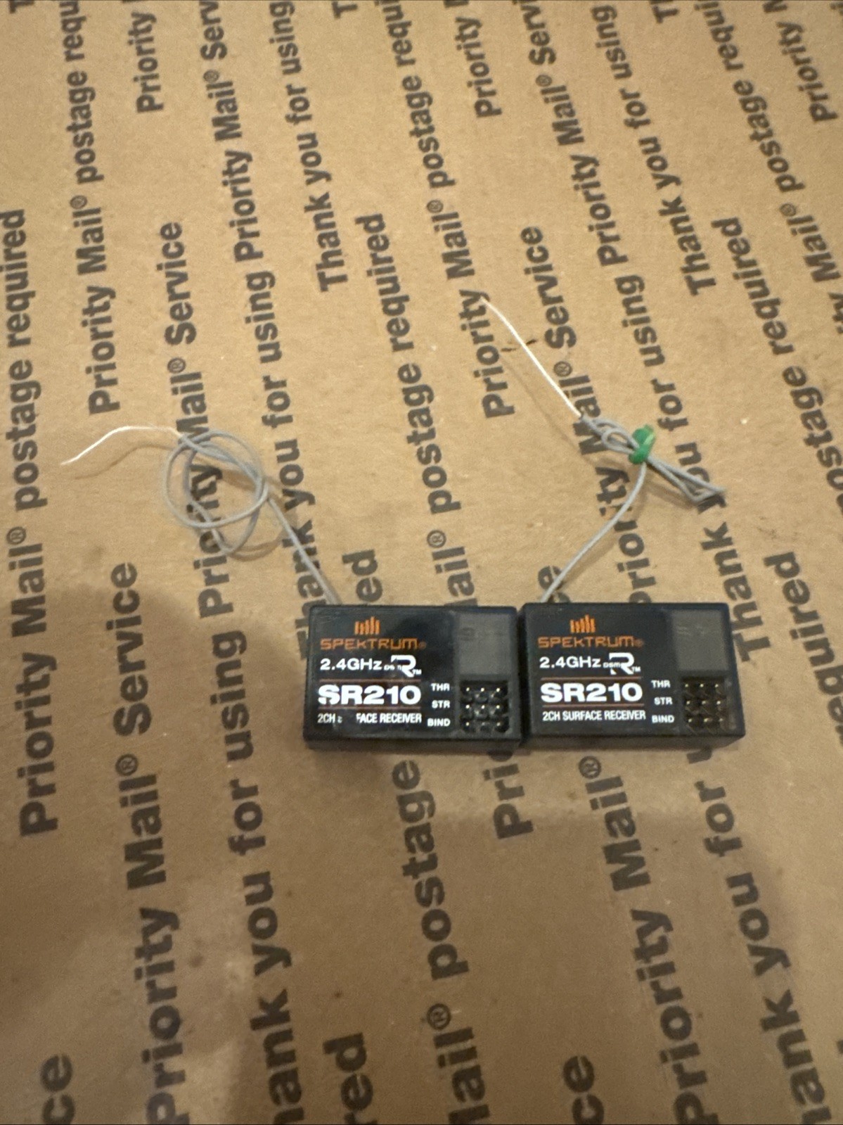 Two Spektrum Sr210 DSMR 2.4Ghz 2-Channel Receivers