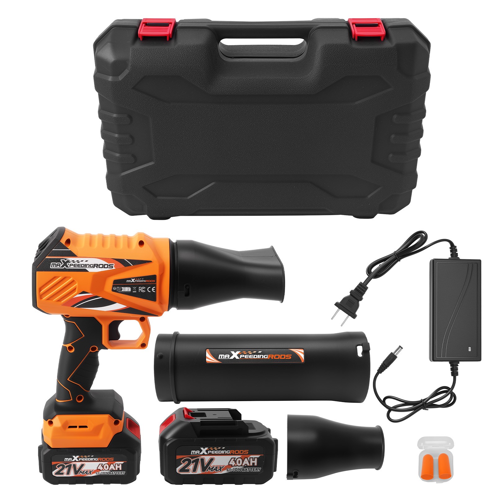 21V Brushless Blower Cordless 550 CFM/120MPH 4000mAh Variable Speed 2 Battery