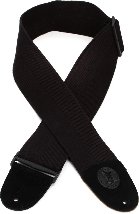 Levy's MSSBC4-BLK 3" Wide Black Cotton Bass Guitar Strap