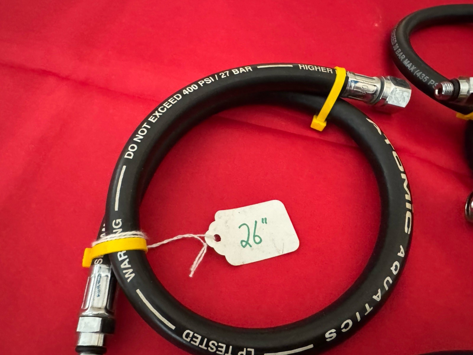 ATOMIC SCUBA 26” HOSES FOR REGULATOR AND ONE BCD SOLD SEPARATELY!