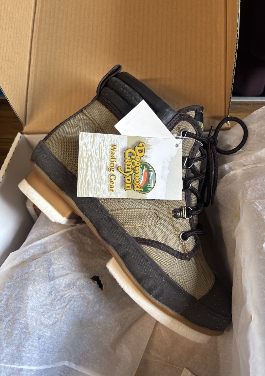 Dogwood Canyon Felt Wading Boots Fishing #53220F Rubber Toe Mens 9 NEW IN BOX
