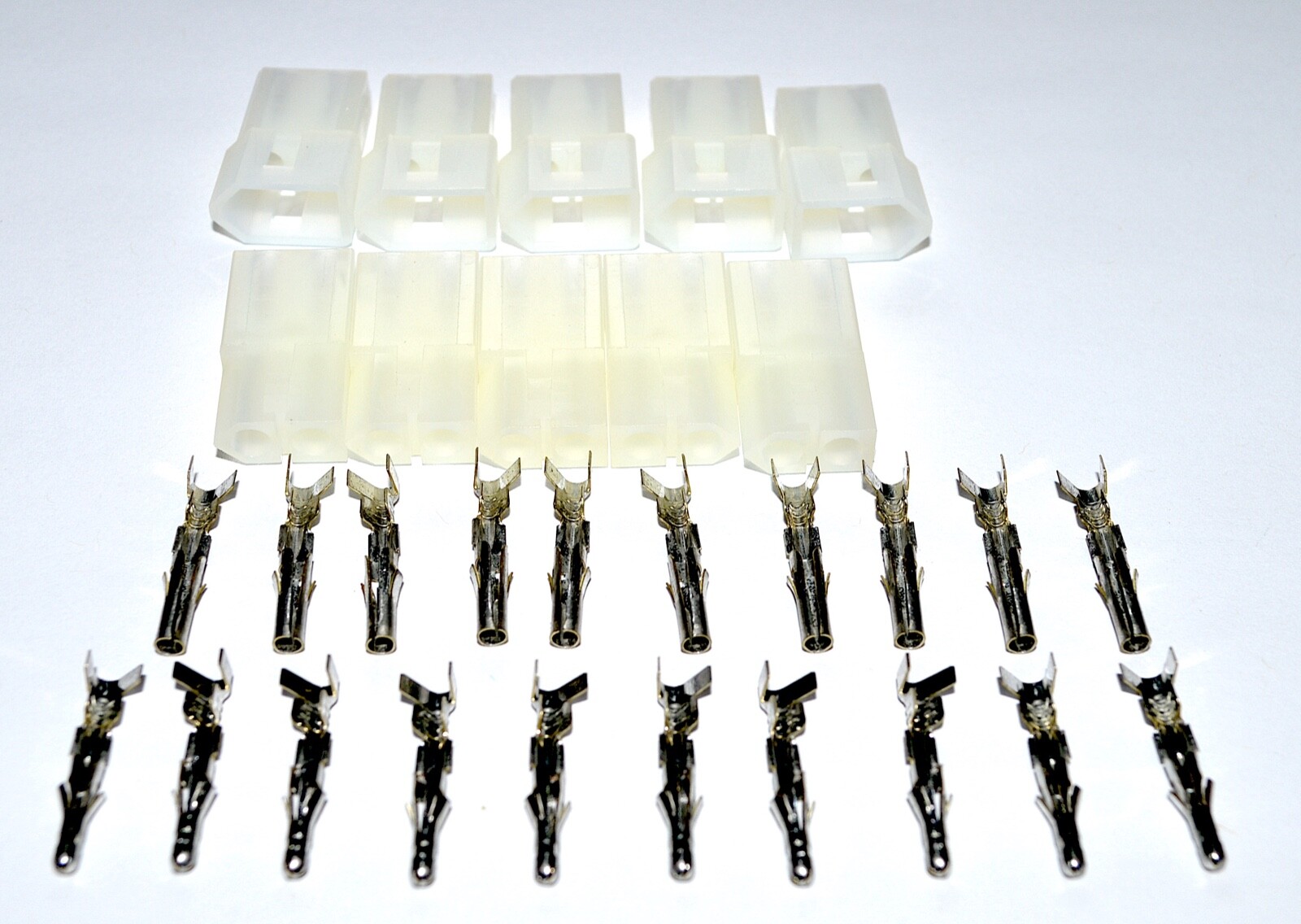2 Pin .093 Molex Connector Kit, 5 Sets, w/18-22 AWG .093" Pins, Free Hanging