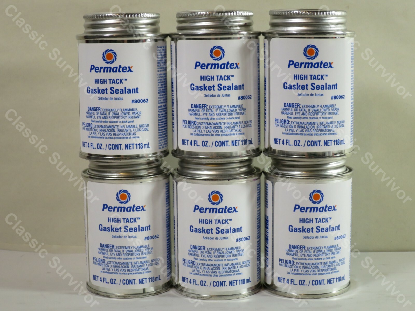 Permatex 80062 High Tack Gasket Sealant Brush-top 4oz Can Case of 6 for Shop