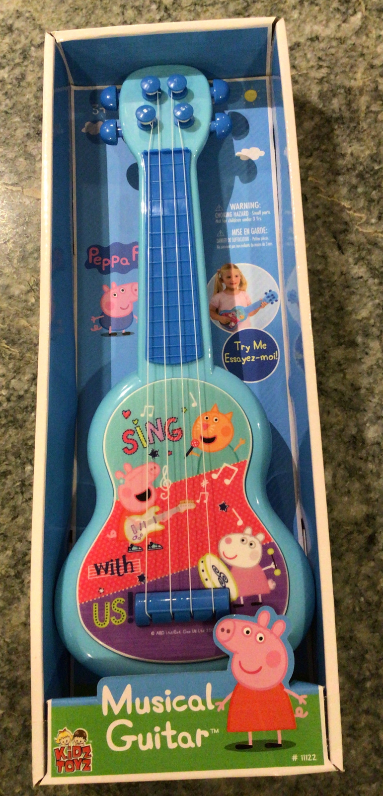 PEPPA PIG "Sing With Us" Musical Blue Guitar by Kidz Toyz 11122 BRAND NEW IN BOX
