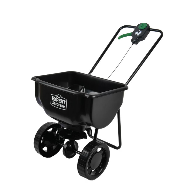 Expert Gardener 66 lb Push Broadcast Spreader 15000 sq ft Coverage