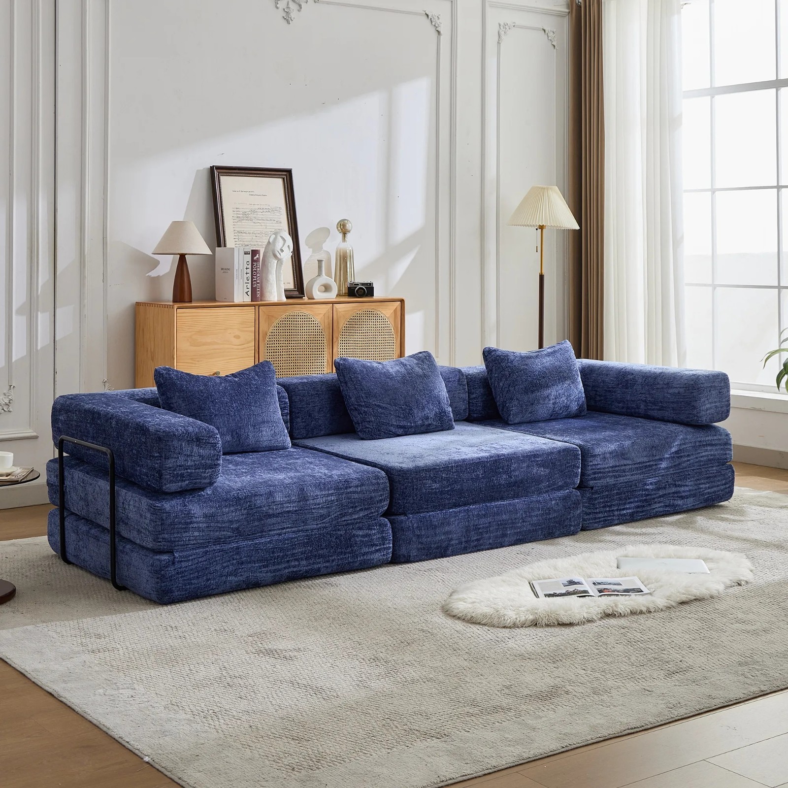 Memory Foam Modular 3-Seater Sofa – Modern Lounge Couch