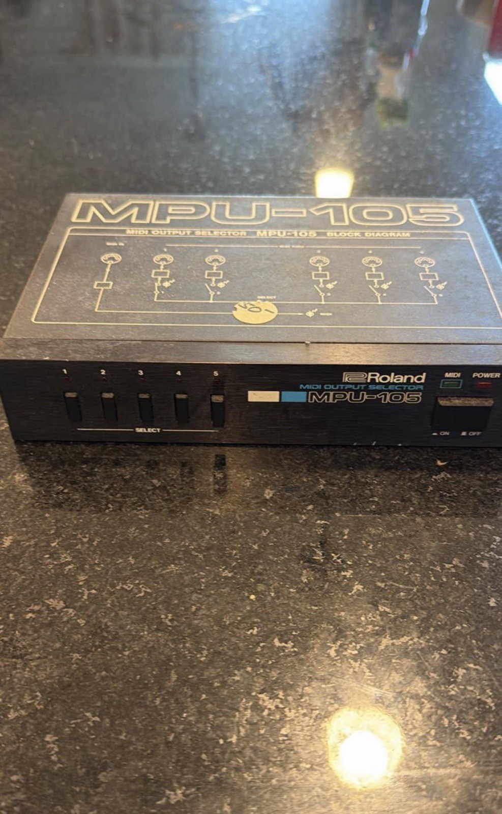 Roland MPU-105 MIDI Output Selector Vintage MIDI Router Untested No Power Supply