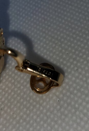 Vintage Bead Rock Stone Clip-On Earrings Nice!