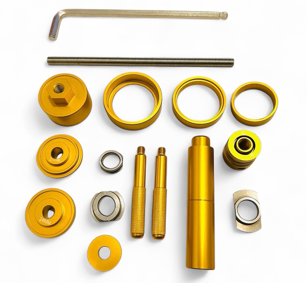 Bicycle Bottom Bracket Tool Kit- Remover & Bearing Press ( 24-30 / 22-37mm/24mm)