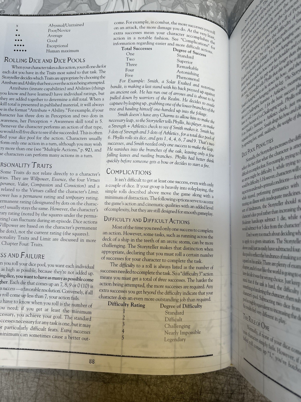 Exalted 1st Edition Core Rulebook White Wolf WW8800 Fantasy RPG
