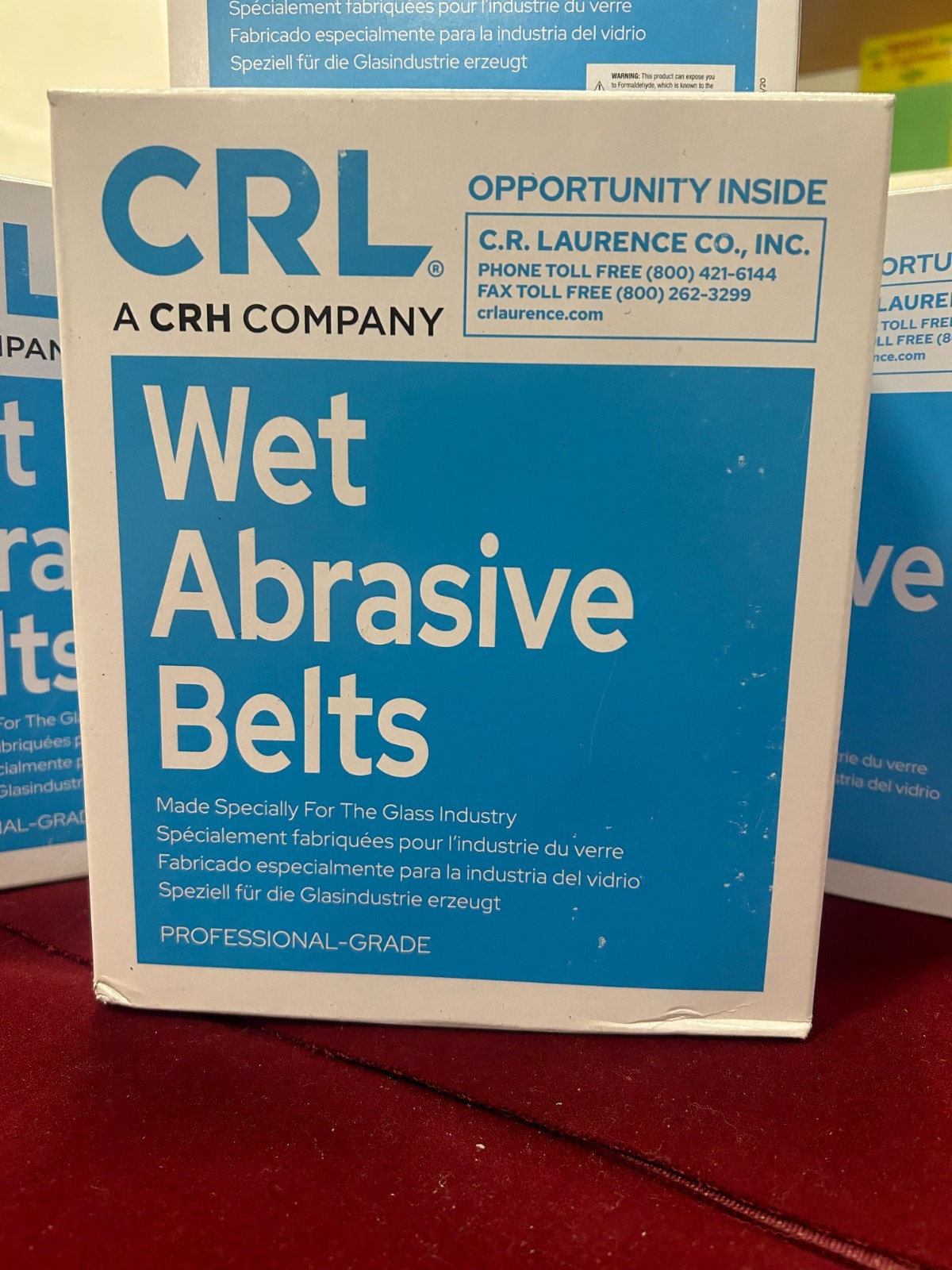CRL 4" x 106" 120 Grit Wet Abrasive Belts - 5 pack