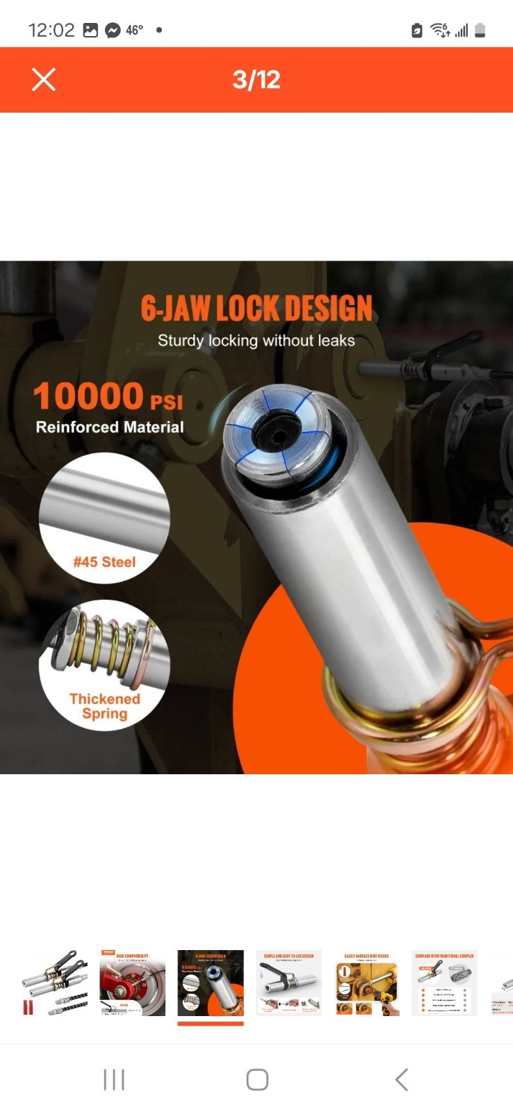 Vevor Locking Grease Coupler TH-46-9B