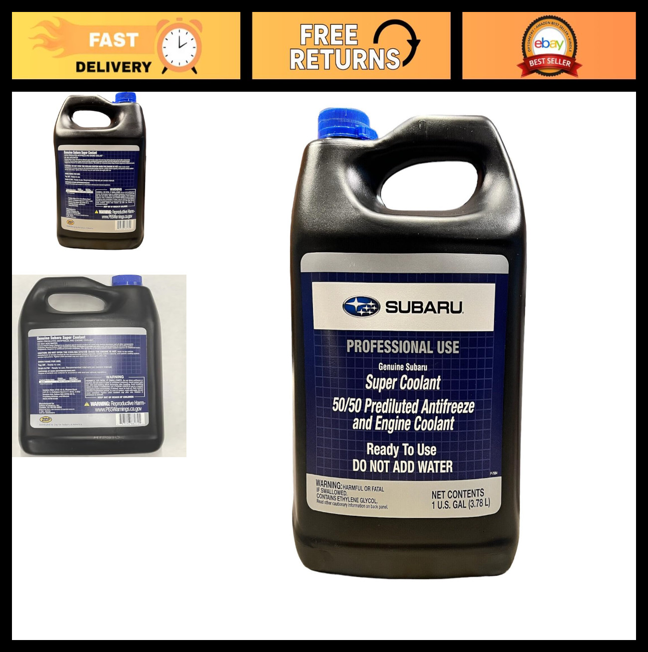 Premium Blue Super Coolant 1 Gallon Prediluted 50/50 for Subaru Models 2009+