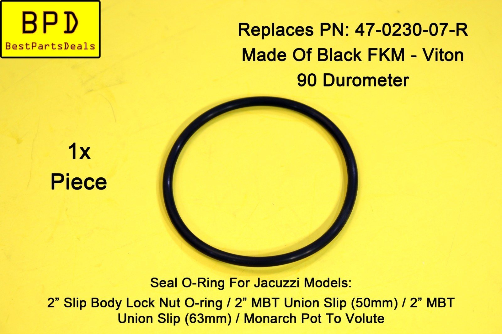 FKM Jacuzzi 2” MBT Union Slip Body Lock Nut Replacement O-ring PN: 47-0230-07-R
