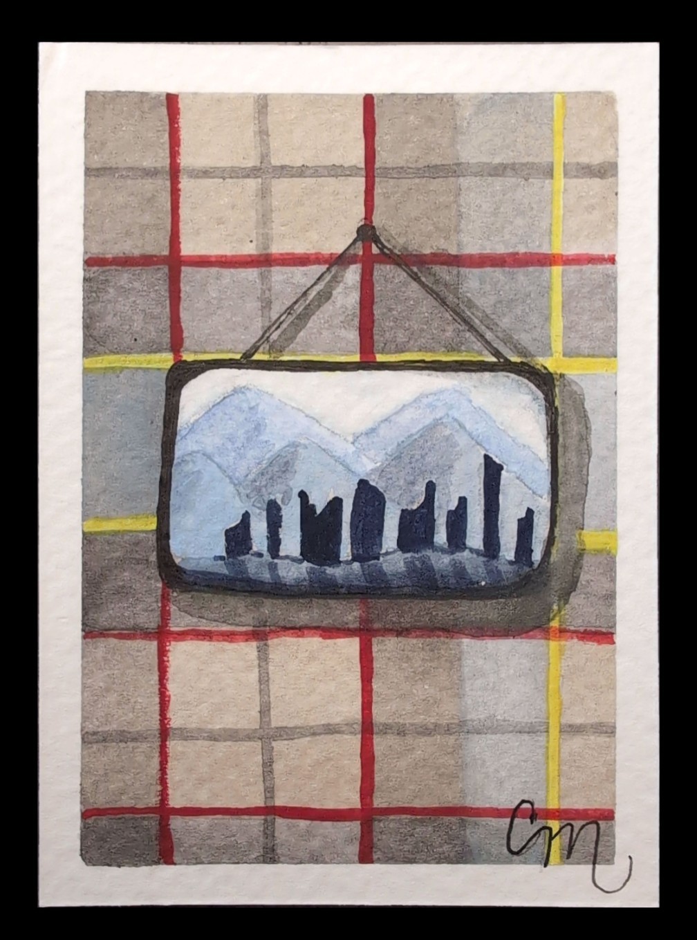 ACEO Original Watercolor Craigh na Dun