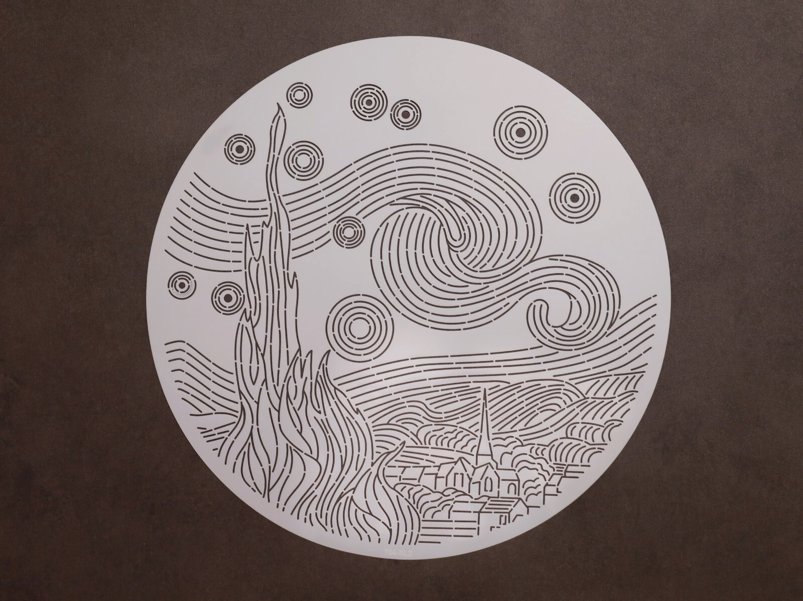 Reusable Sashiko Stencils | Embroidery Quilting Template - Starry Night Van Gogh