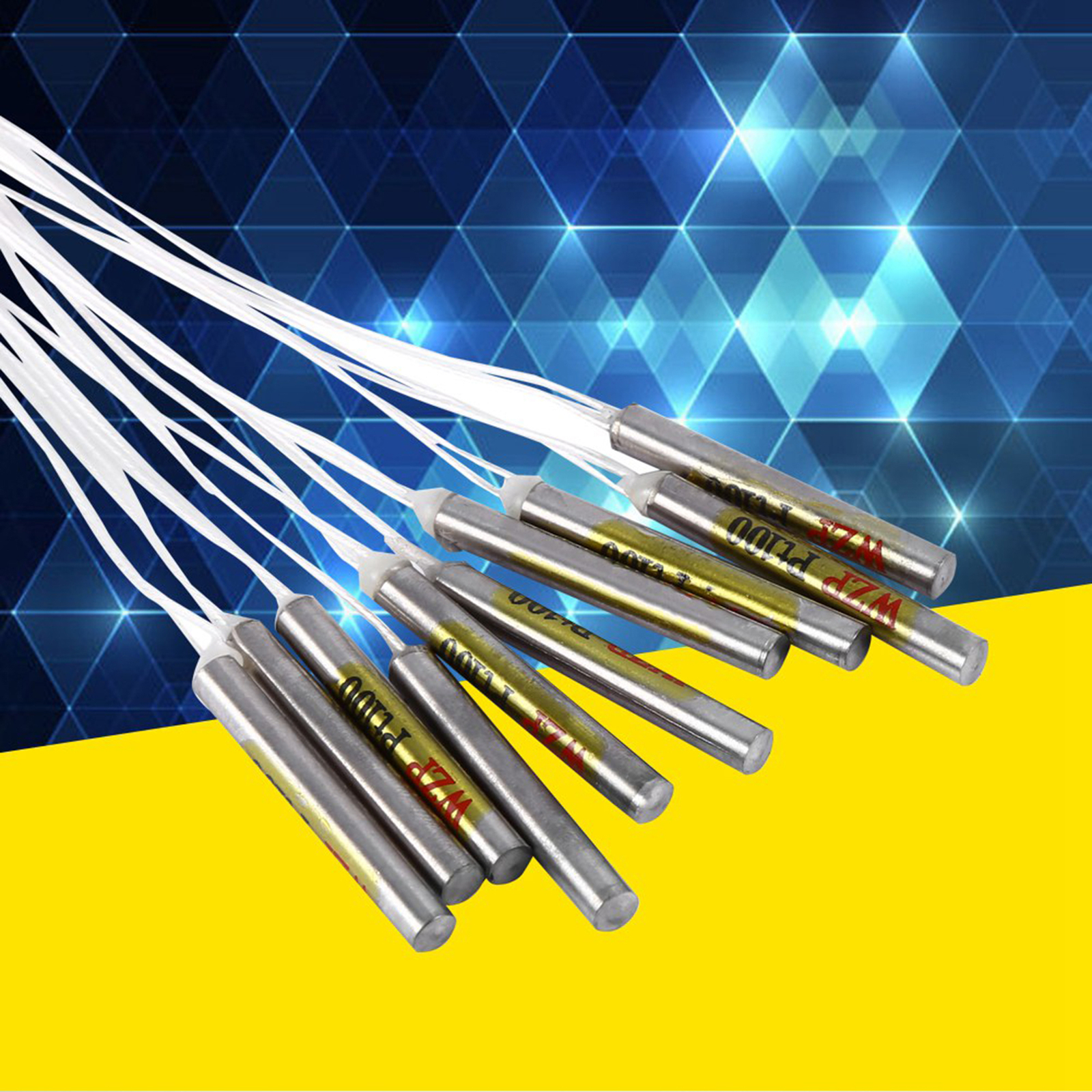 10pcs PT100 Waterproof Sensor Probe For Temperature Controller 4x30mmx50cm Probe