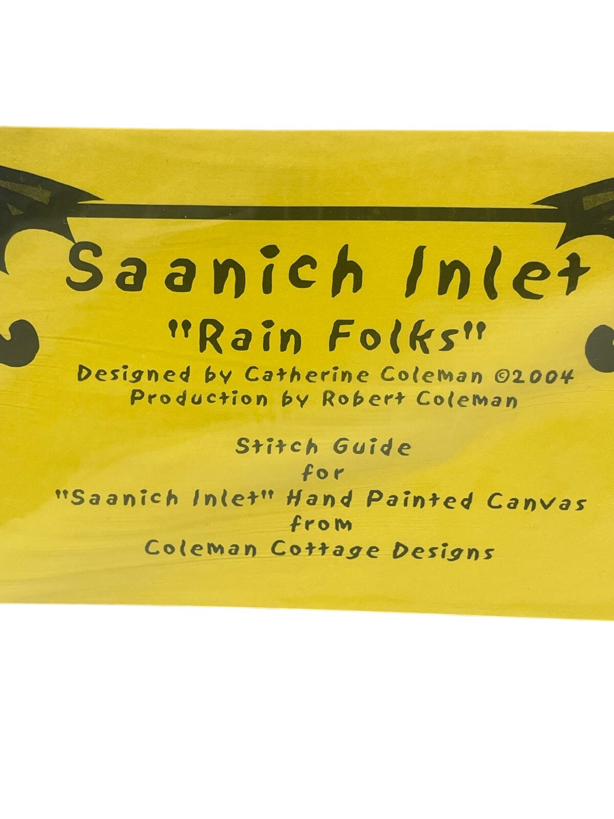 Saanich Inlet "Rain Folks" Needlepoint Pattern Coleman Cottage Designs