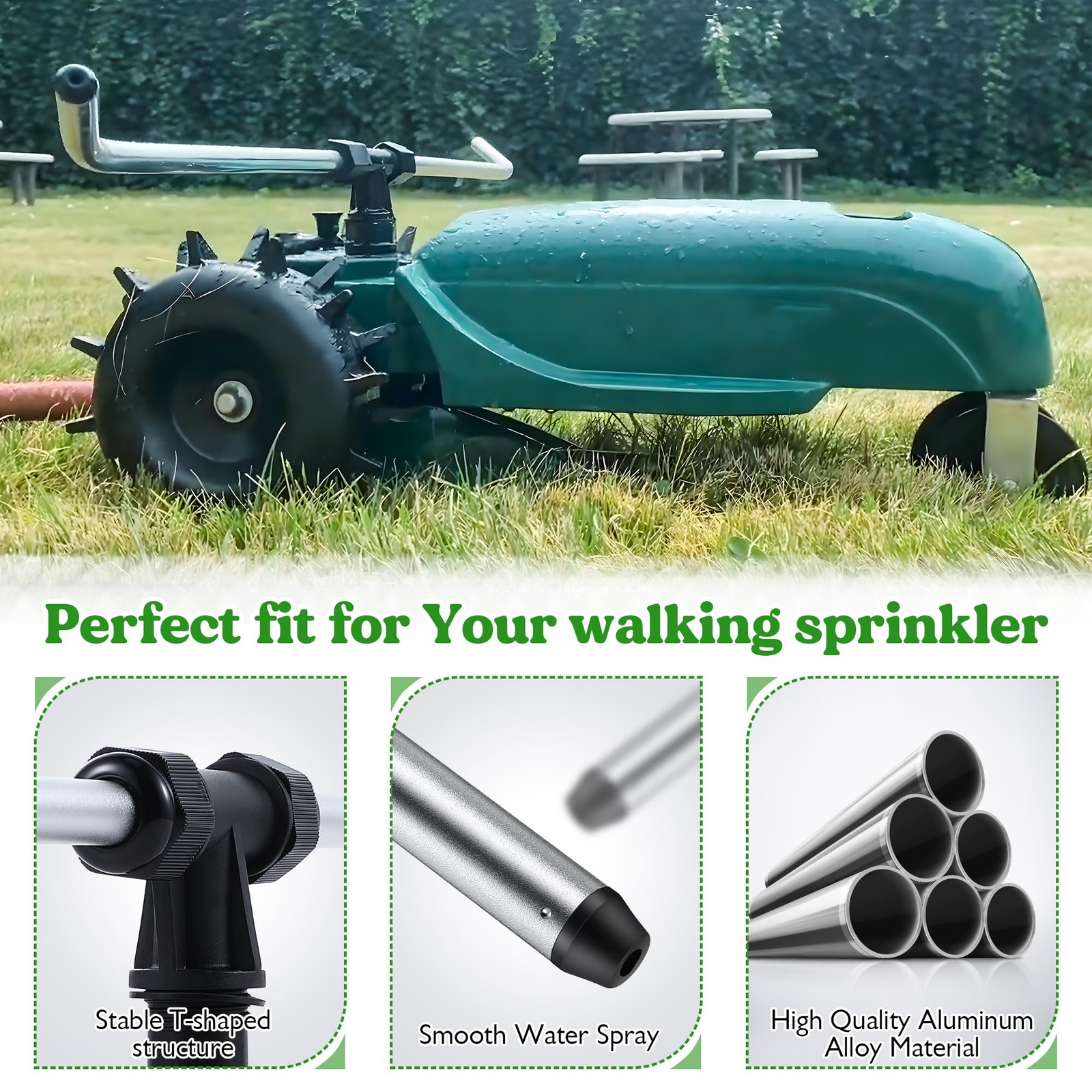 2 Set Tractor Sprinkler Parts Compatible with Orbit 58322 & Silver；Black