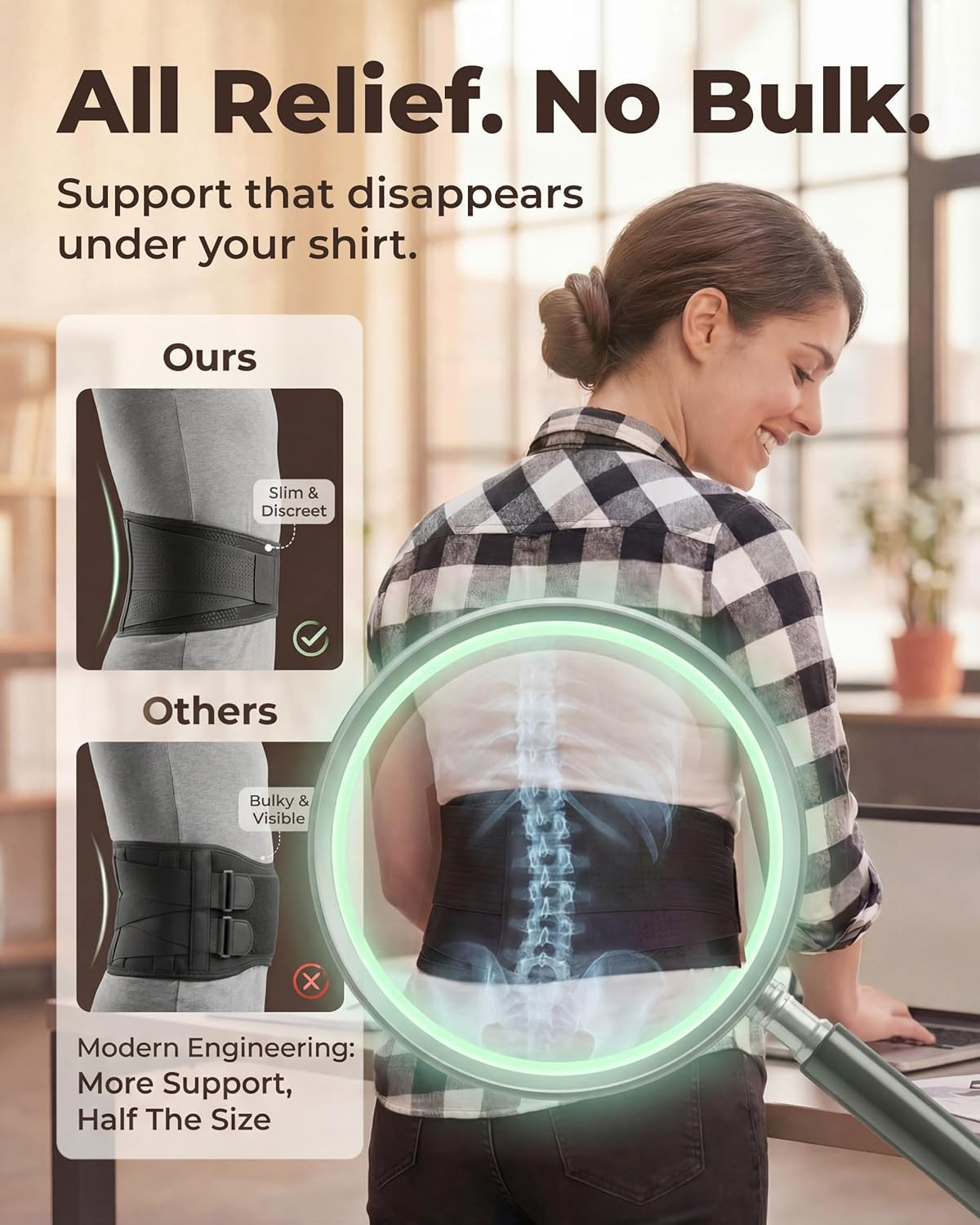 Sparthos Back Brace for Lower Back Pain - Immediate Relief from Sciatica, Hernia