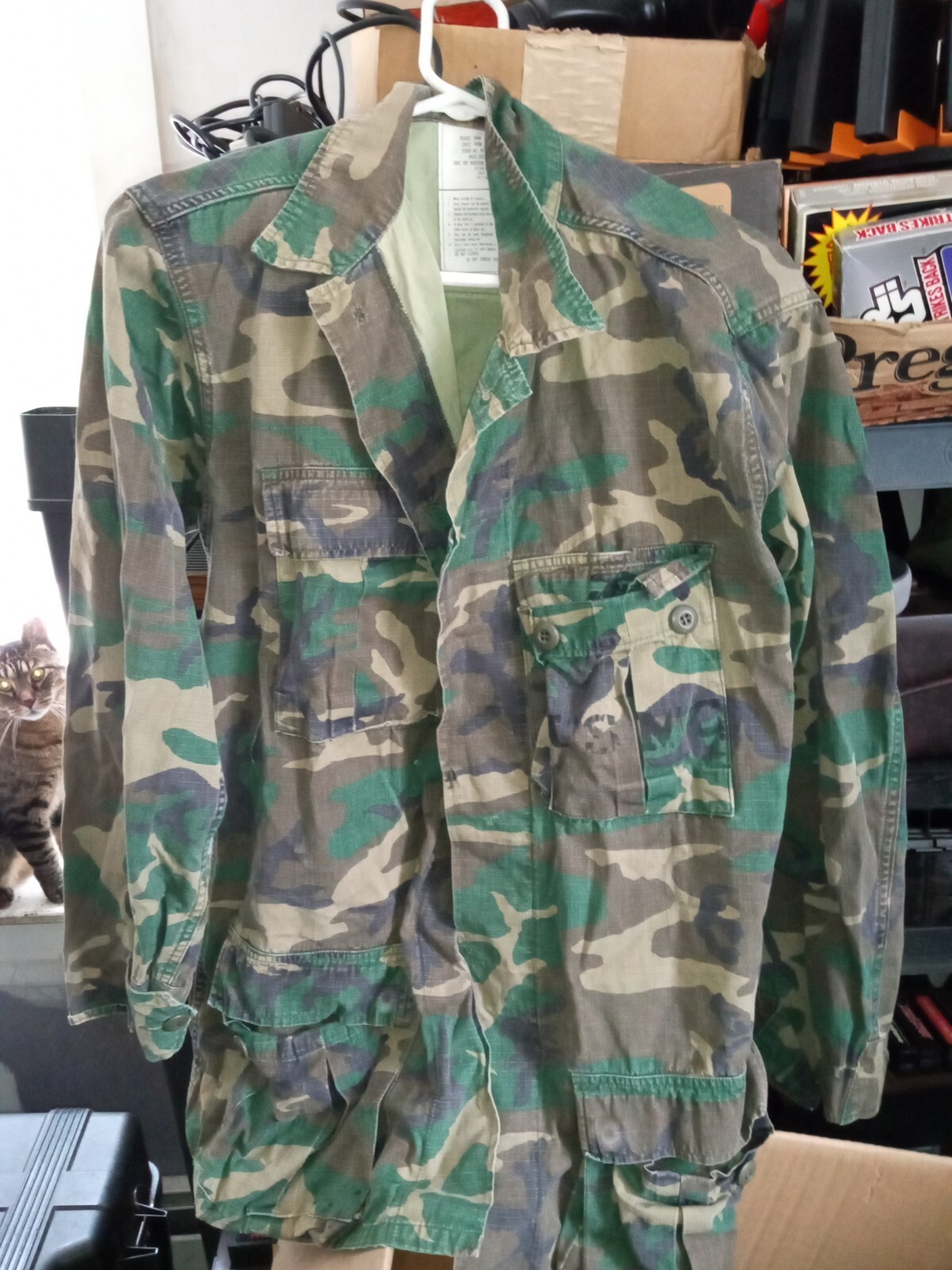 USGI USMC RDF ERDL Hot Weather Jacket/Shirt 1981 Small/Long