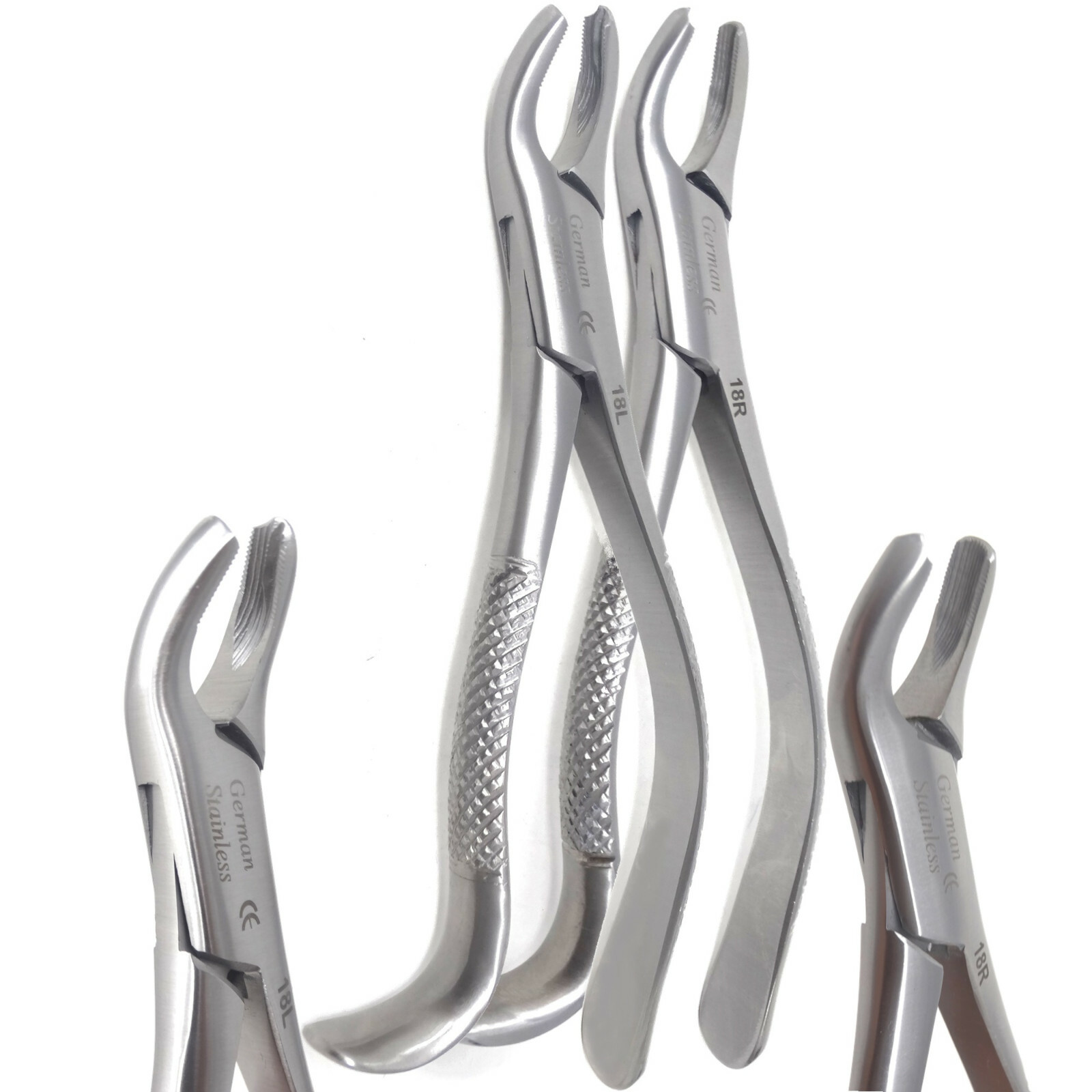 Extracting Forceps Set Of 2 - 18L & 18R - Surgical Dental Instruments - Serrated