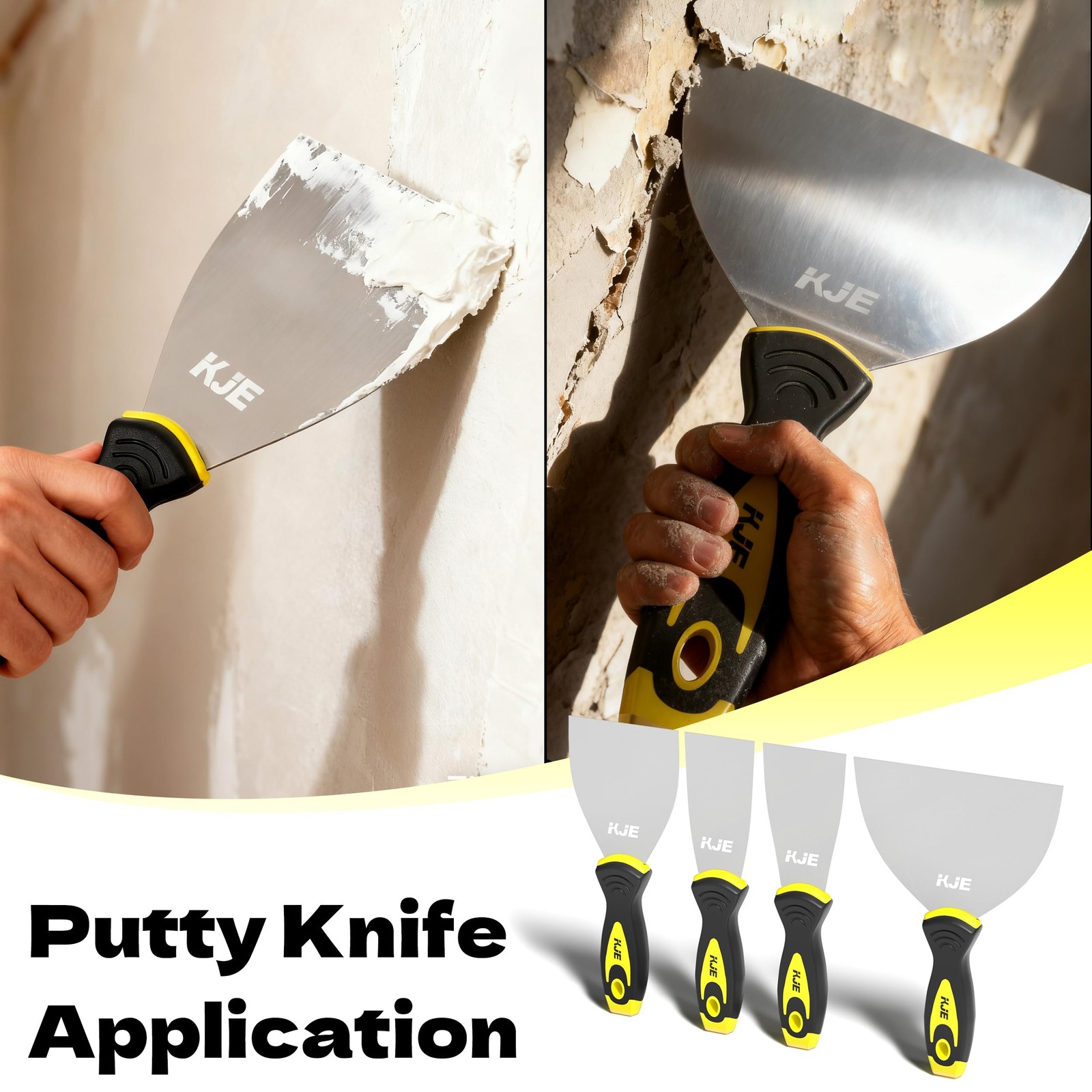 8PCS Drywall Tools, drywall knife set, drywall tool kit includes taping knive...