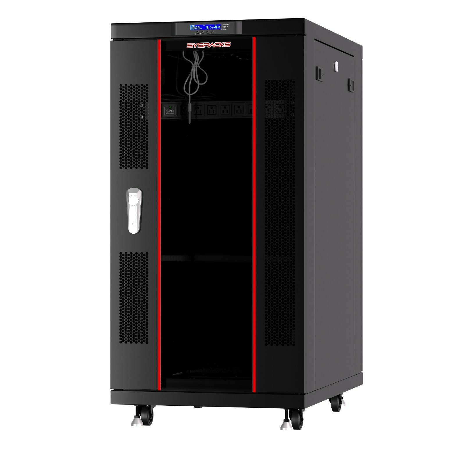 22U Server Rack IT Cabinet Data Network Rack Enclosure - 39-Inch Deep Rack Stand