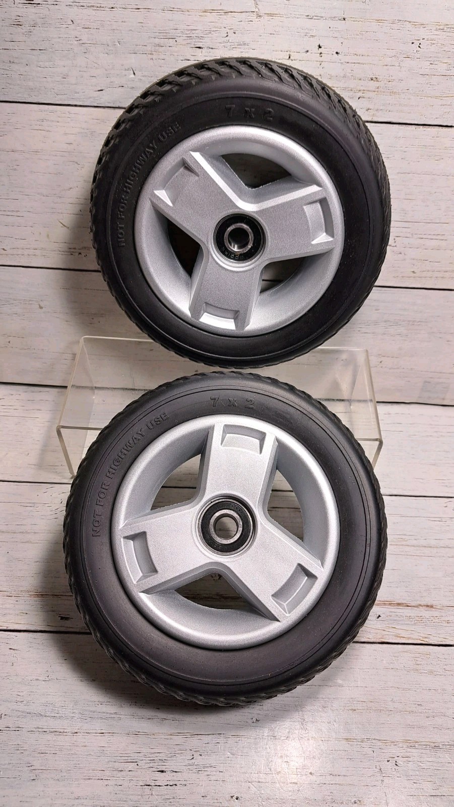 Mobility scooter replacement wheel 7"x2" Flat-Free Front Wheel,Tri-Spoke Rim for