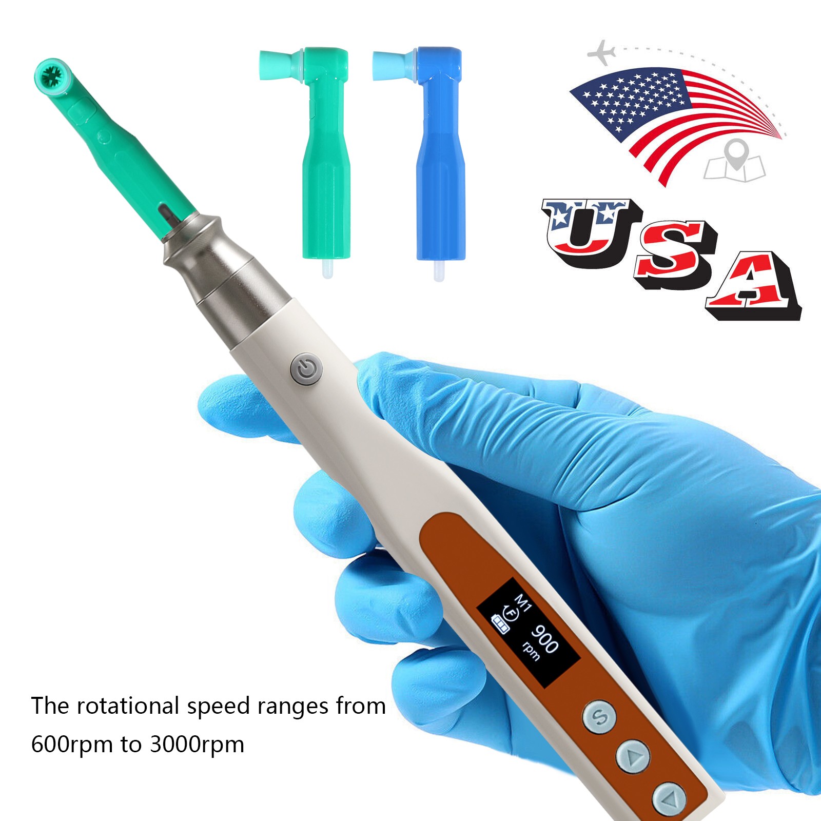 Dental Hygiene Prophy Handpiece 4Hole Wireless/ 105° disposable prophy angles