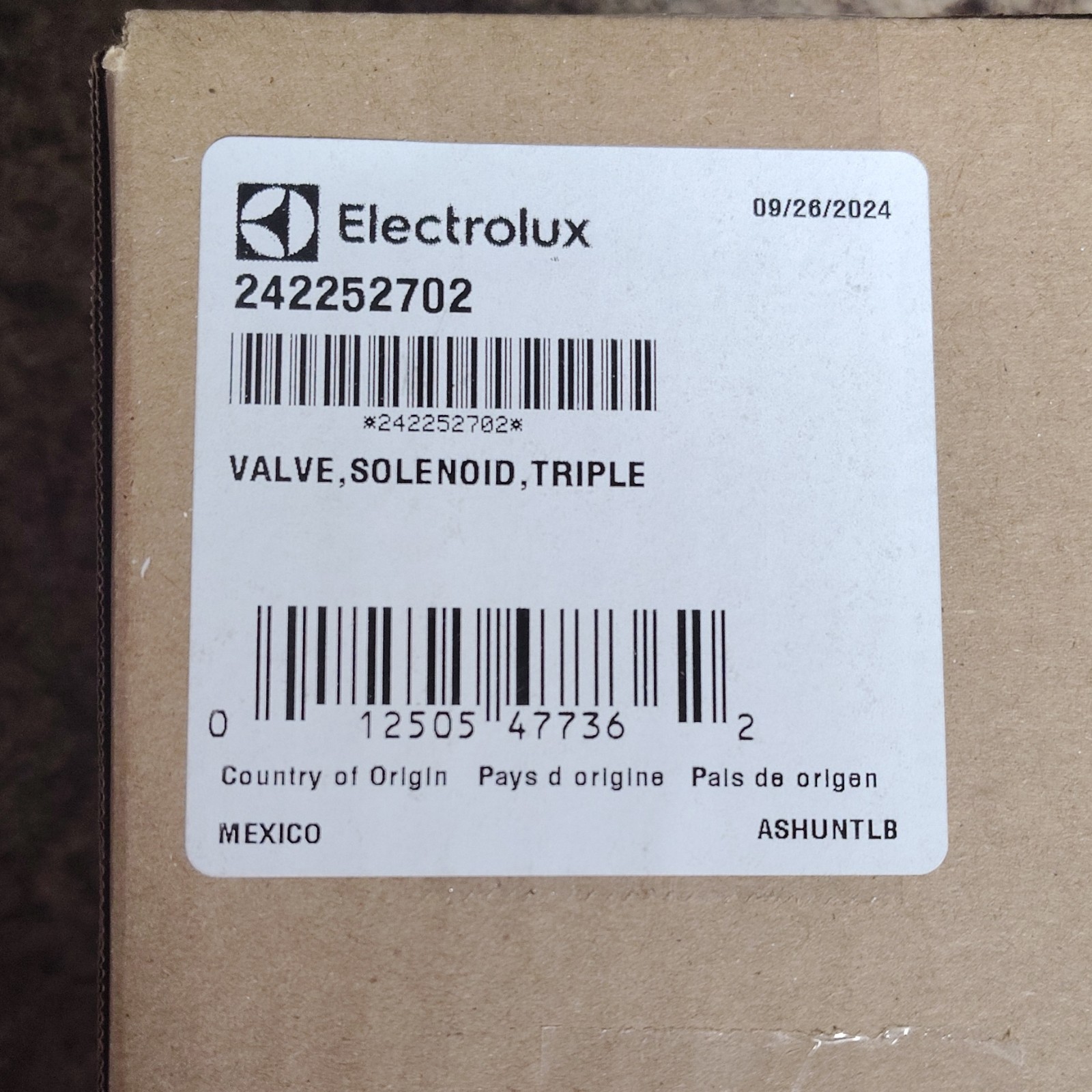 Electrolux 242252702 Triple Solenoid Water Valve Refrigerator