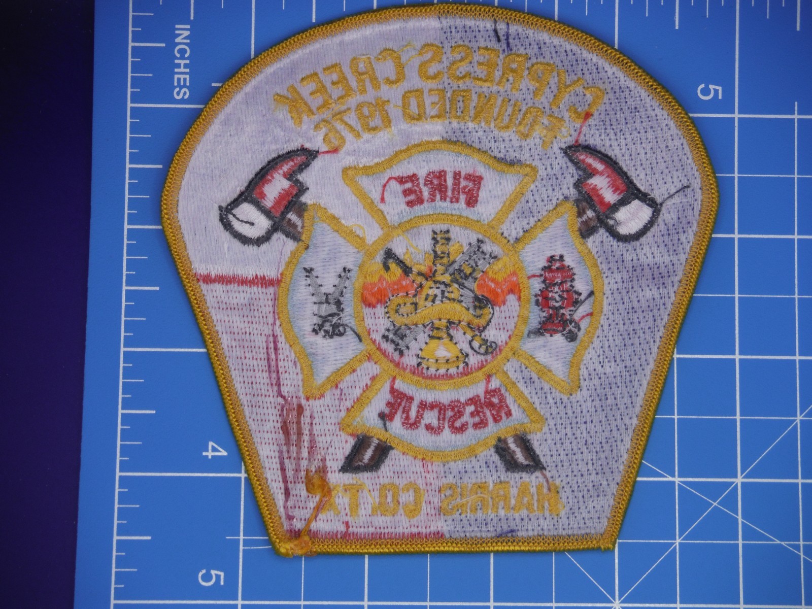 Harris County Cypress Creek Texas Fire Dept patch-Bin A