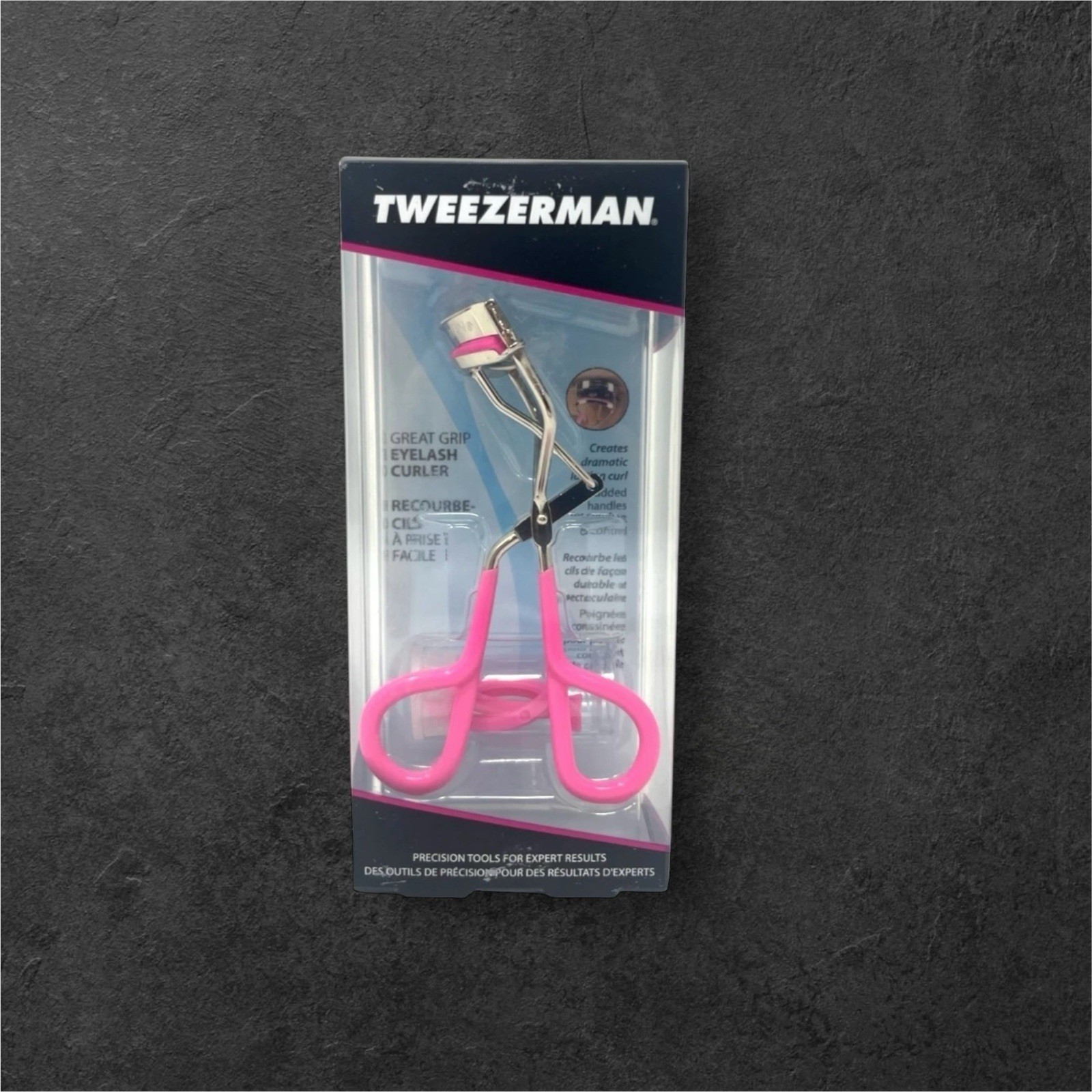 Tweezerman Great Grip Eyelash Curler Sealed 1047-NPR Neon Pink New in Box