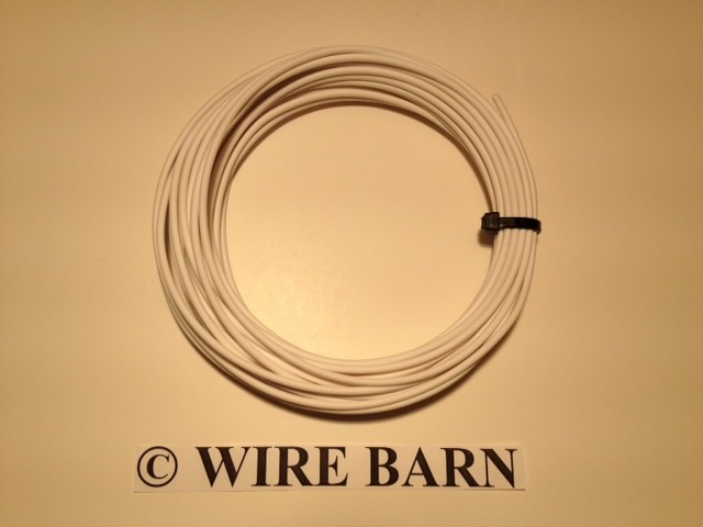 20 GAUGE TXL WHITE AUTOMOTIVE WIRE - HIGH TEMP - 100 FT PRIMARY HOOKUP WIRE USA