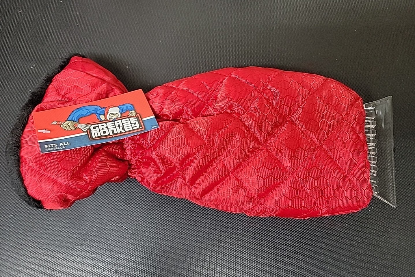 Grease Monkey Ice Scraper Mitt Glove - Red Water Resistant - Insulated - New