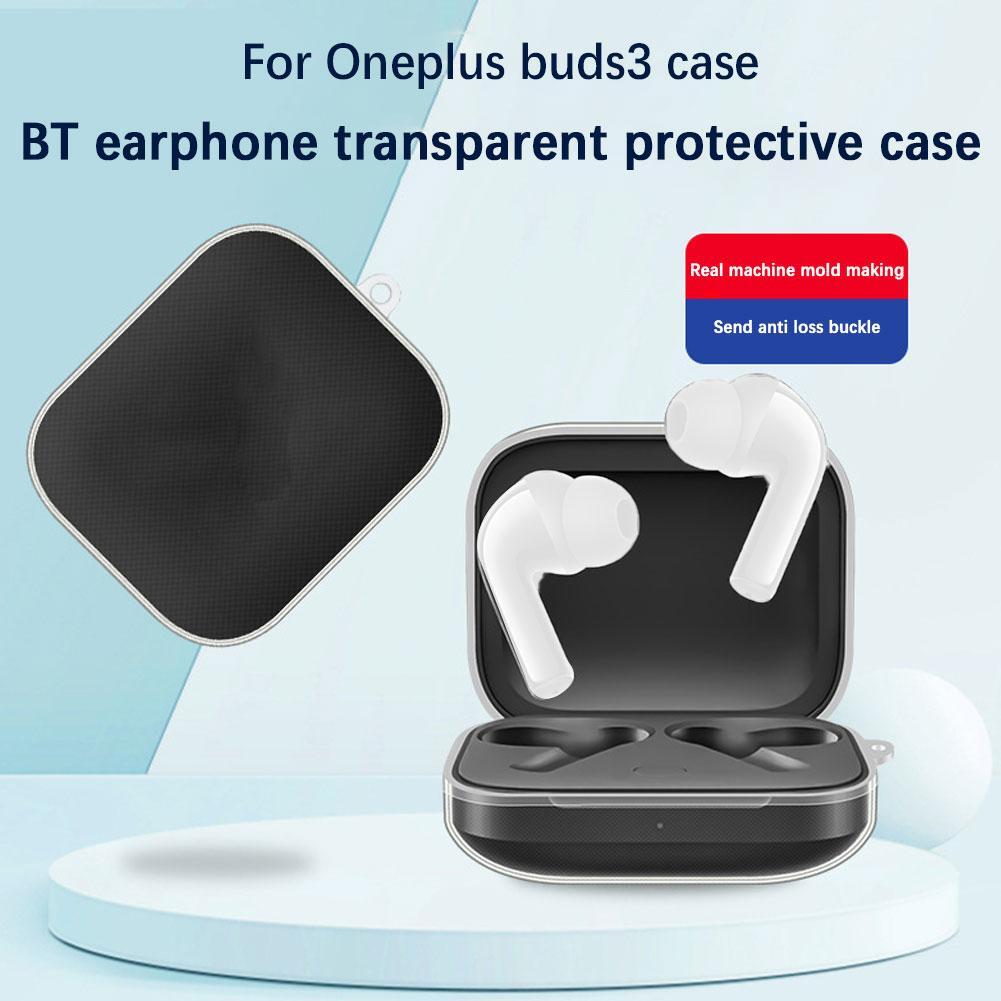 Silicone Protective Case Cover + Buckle for Oneplus Buds 3 Bluetooth Earpho H5I7