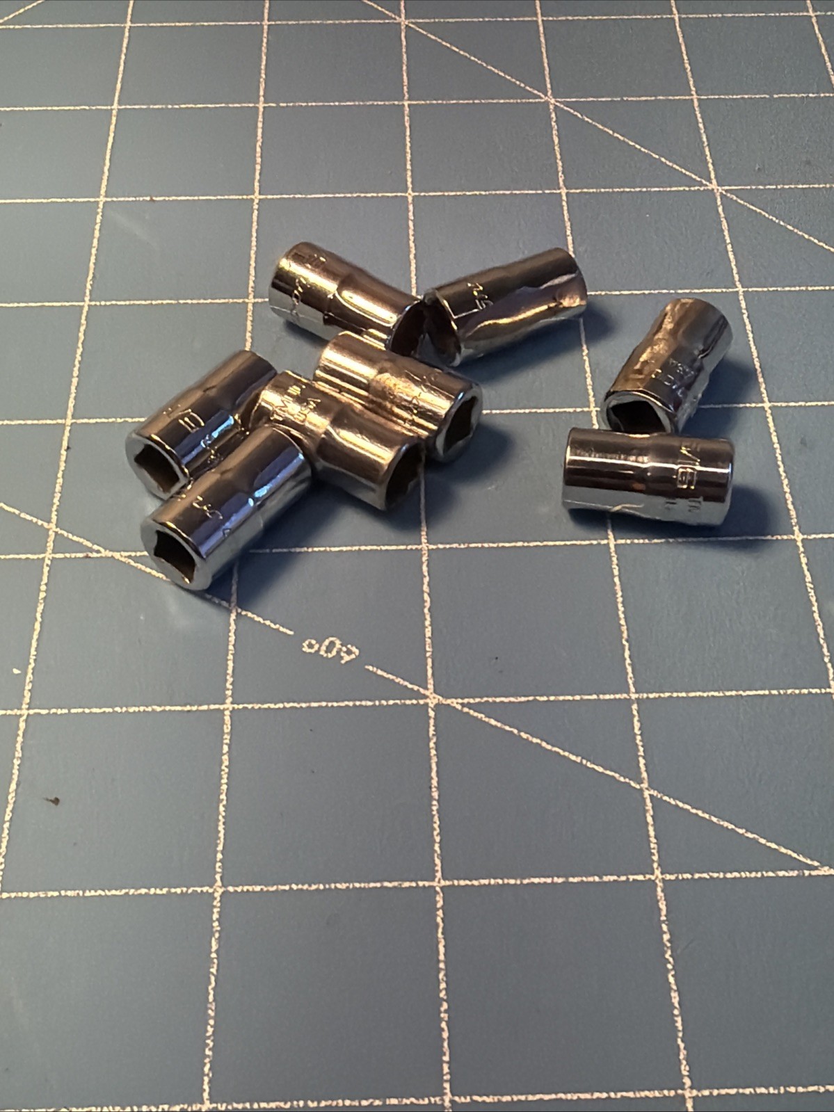 Snap On 1/4 Drive 5/16" 12PT SAE Shallow Chrome Socket USA TMD10