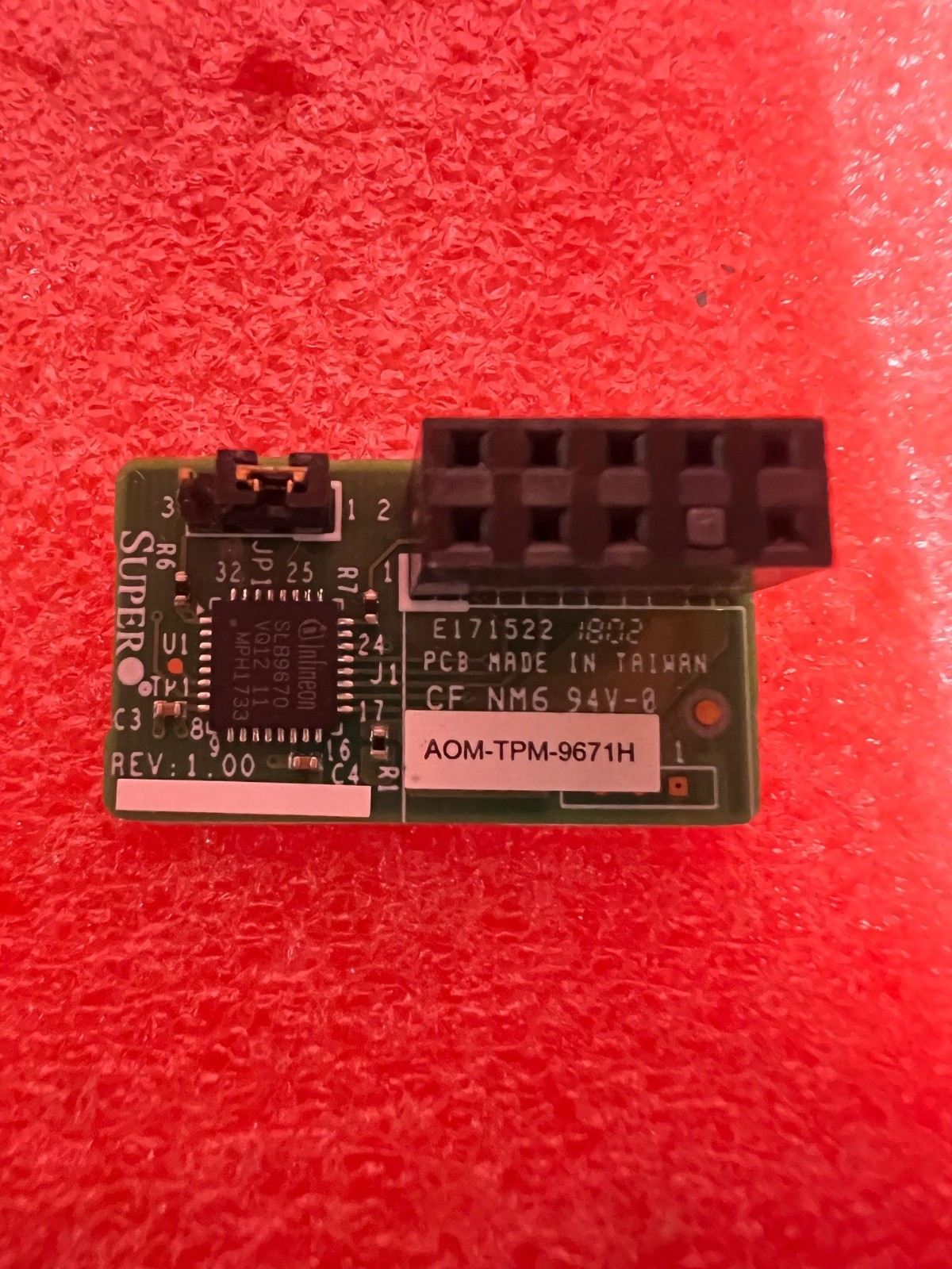 Supermicro Horizontal Trusted Platform Module TPM TCG v1.2 AOM-TPM-9671H