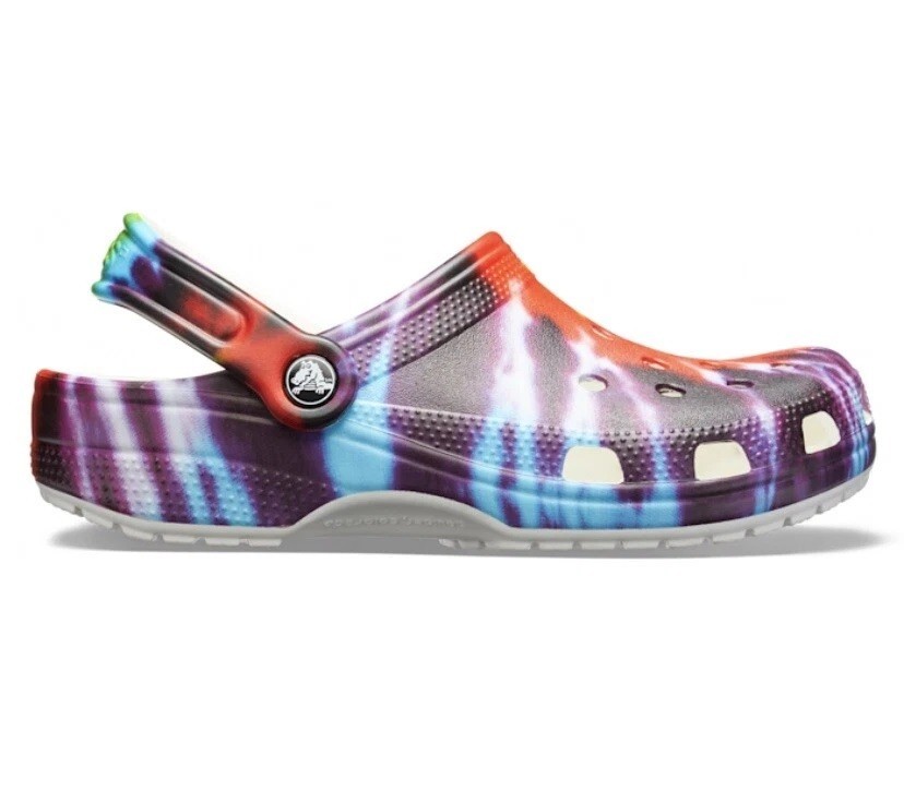 Crocs Classic Clog Unisex Tie Dye Multi Color Graphic 205453-90H