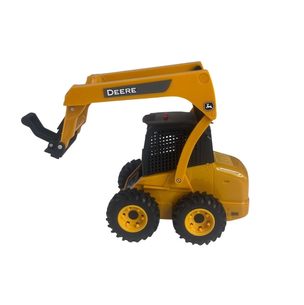 John Deere Toy Skid Steer Loader Toy Movable Arm & Bucket Durable Plastic